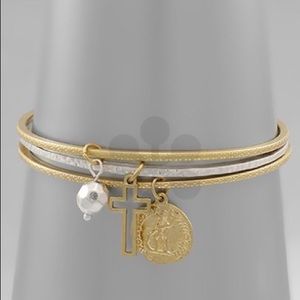 Hammered Charms Bangles